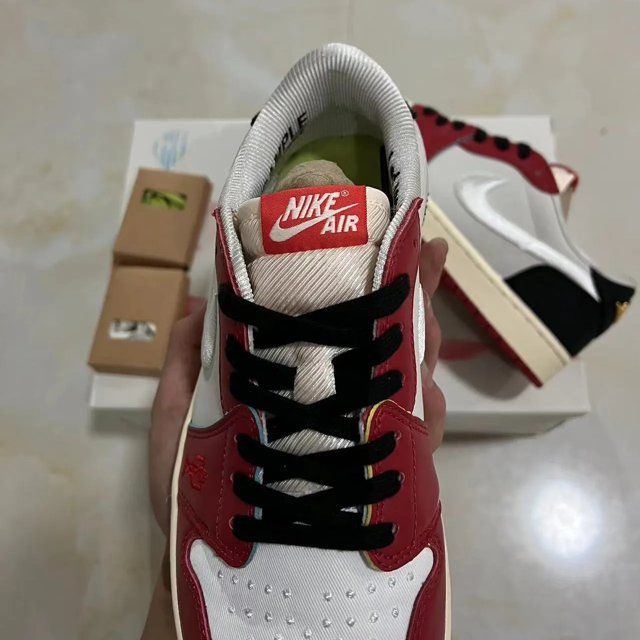 Trophy Room x AJ 1 Low OG (White Swoosh) Shoes Sneakers – nk0004773 - Image 13