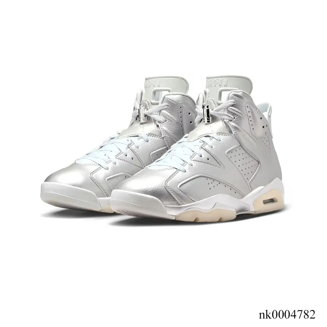 PSG x AJ 6 Metallic Silver Shoes Sneaker - nk0004782 - Image 3
