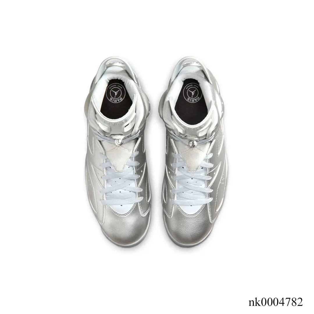PSG x AJ 6 Metallic Silver Shoes Sneaker - nk0004782 - Image 4