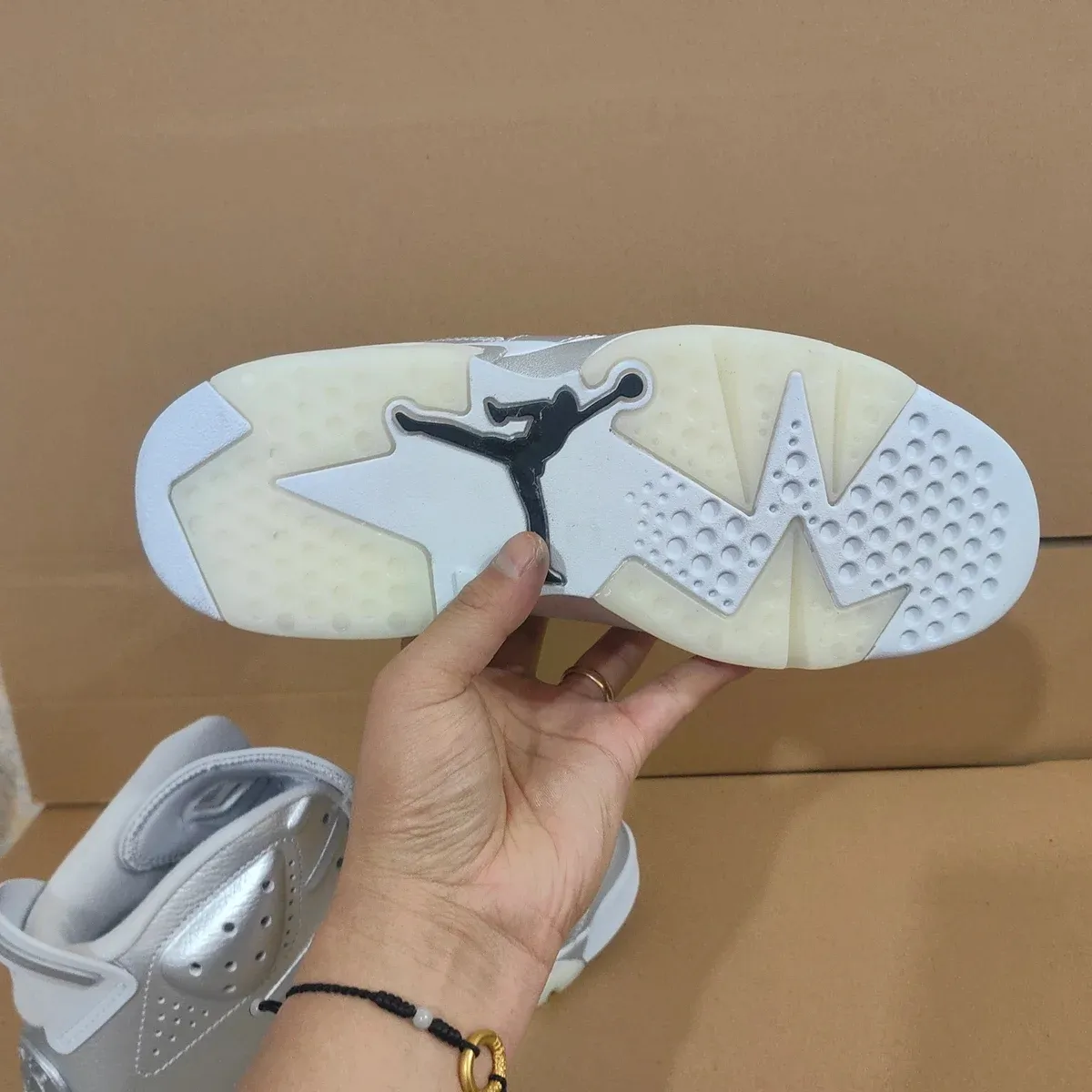 PSG x AJ 6 Metallic Silver Shoes Sneaker - nk0004782 - Image 10