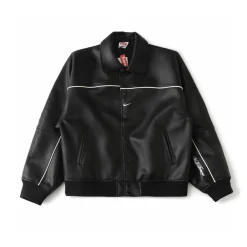 NK x SUP Leather Varsity Jacket - NK0009