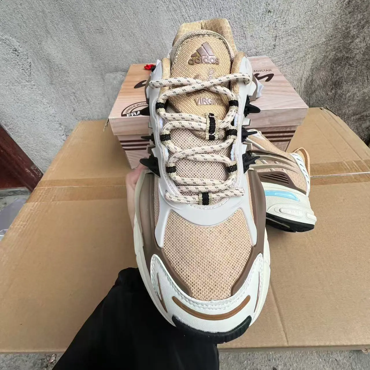 Pharrell x AD Adistar Jellyfish Tan Shoes Sneakers - nk0004814 - Image 6