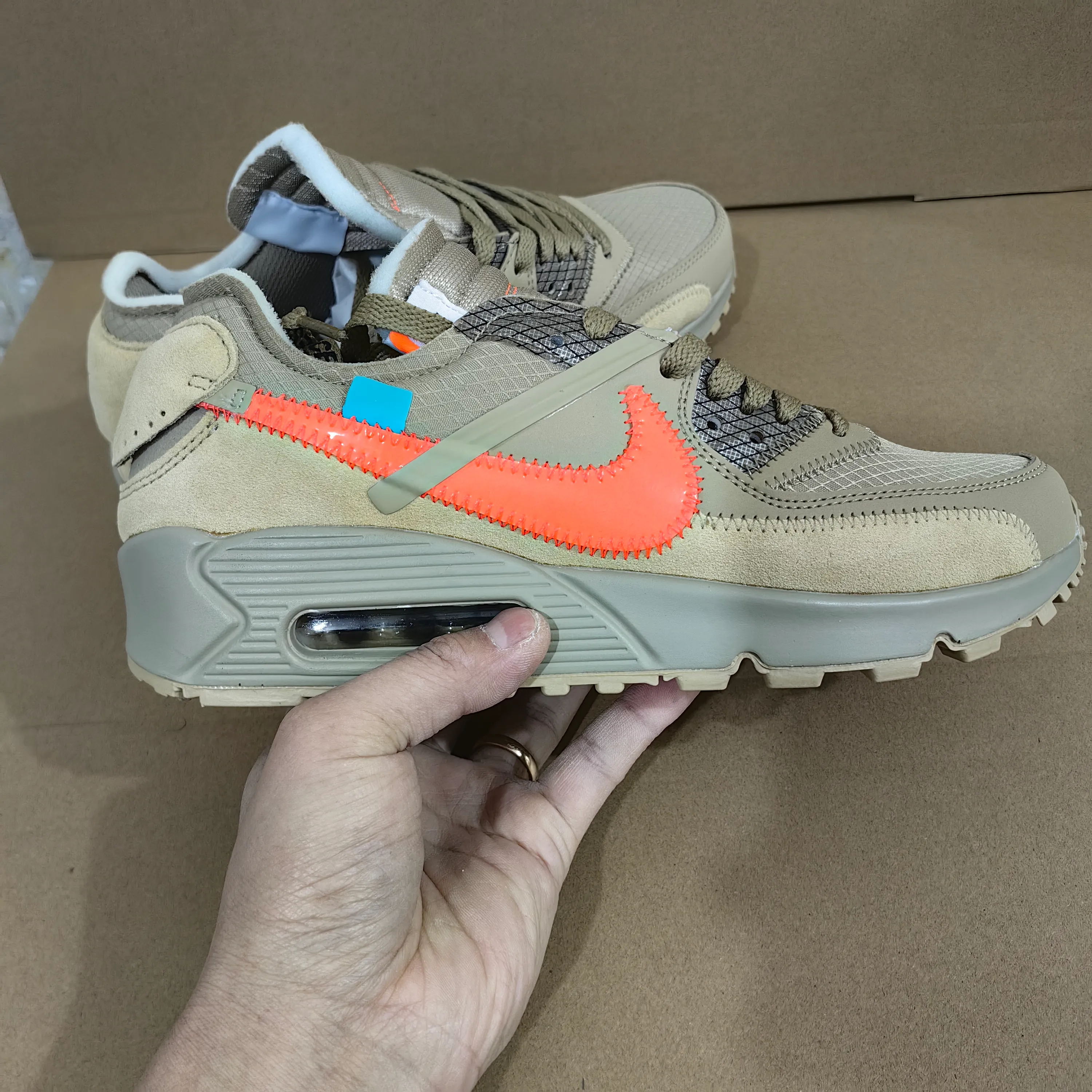 OW x AM 90 'Desert Ore' Shoes Sneakers – nk0004822 - Image 8