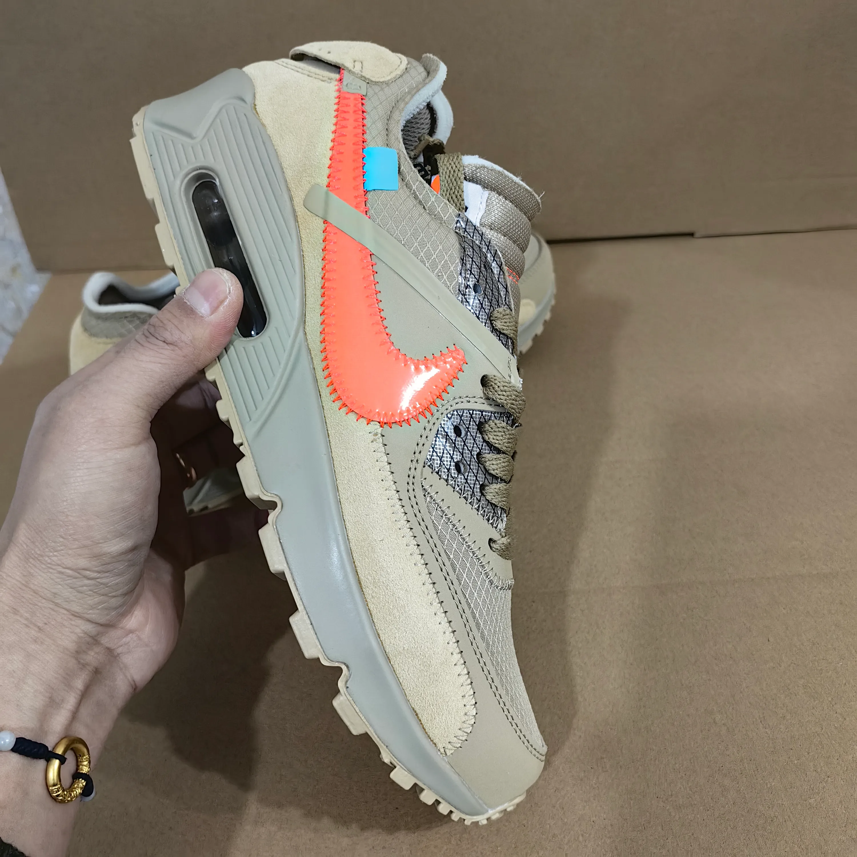 OW x AM 90 'Desert Ore' Shoes Sneakers – nk0004822 - Image 9