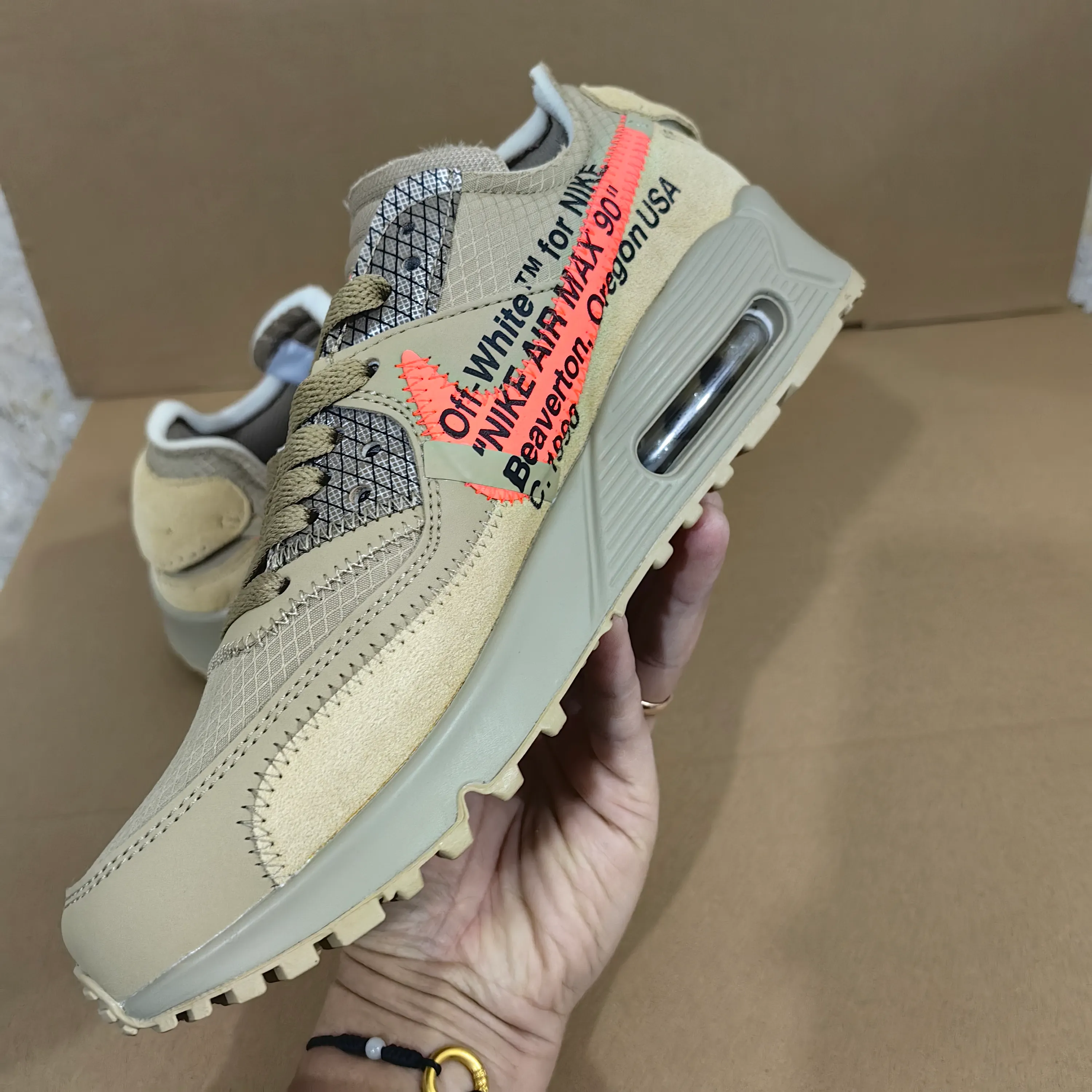 OW x AM 90 'Desert Ore' Shoes Sneakers – nk0004822 - Image 12