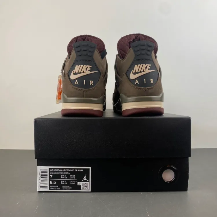 A Ma Maniére x AJ 4 Retro 'Dark Mocha' Shoes Sneakers - nk0004826 - Image 20