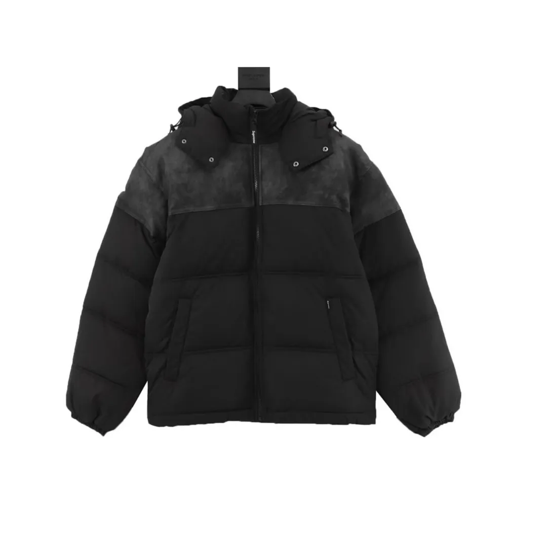 SUP Leather Yoke Puffer Jacket - SUP0115