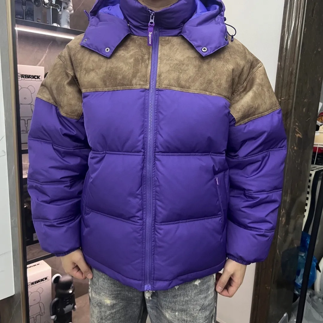 SUP Leather Yoke Puffer Jacket - SUP0116 - Image 12