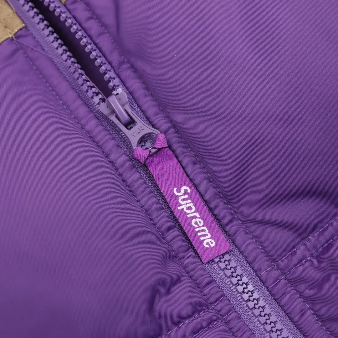 SUP Leather Yoke Puffer Jacket - SUP0116 - Image 5