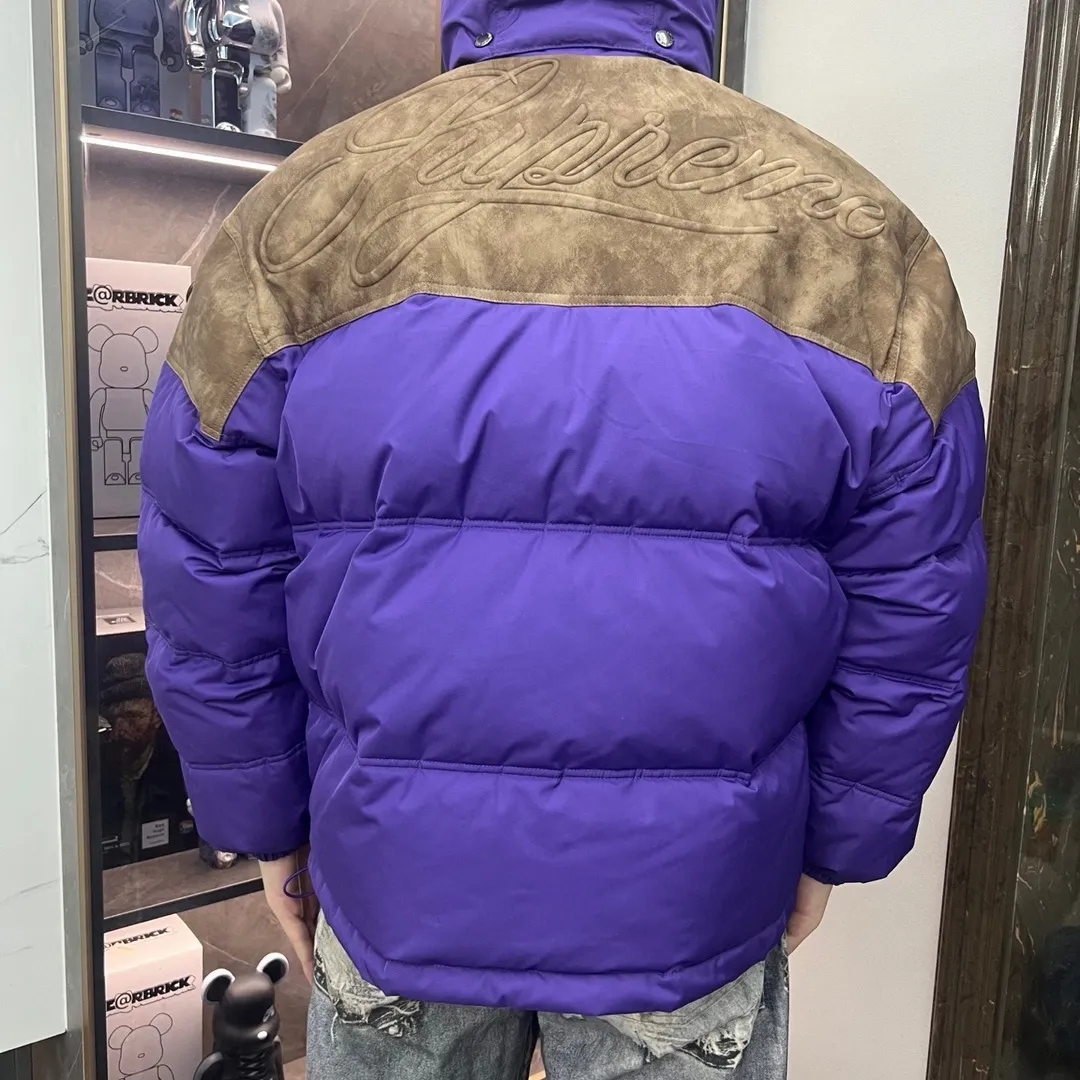 SUP Leather Yoke Puffer Jacket - SUP0116 - Image 10