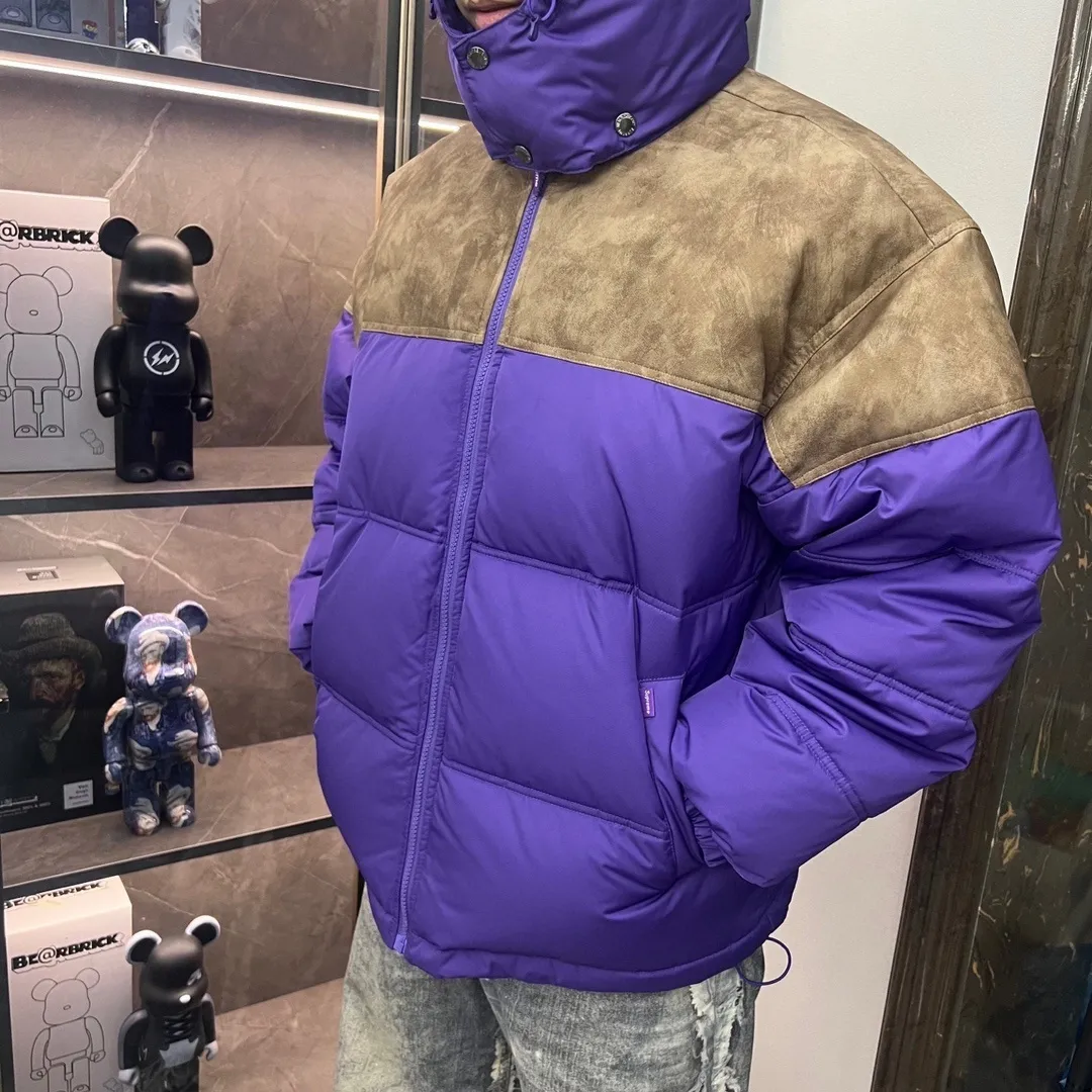 SUP Leather Yoke Puffer Jacket - SUP0116 - Image 11