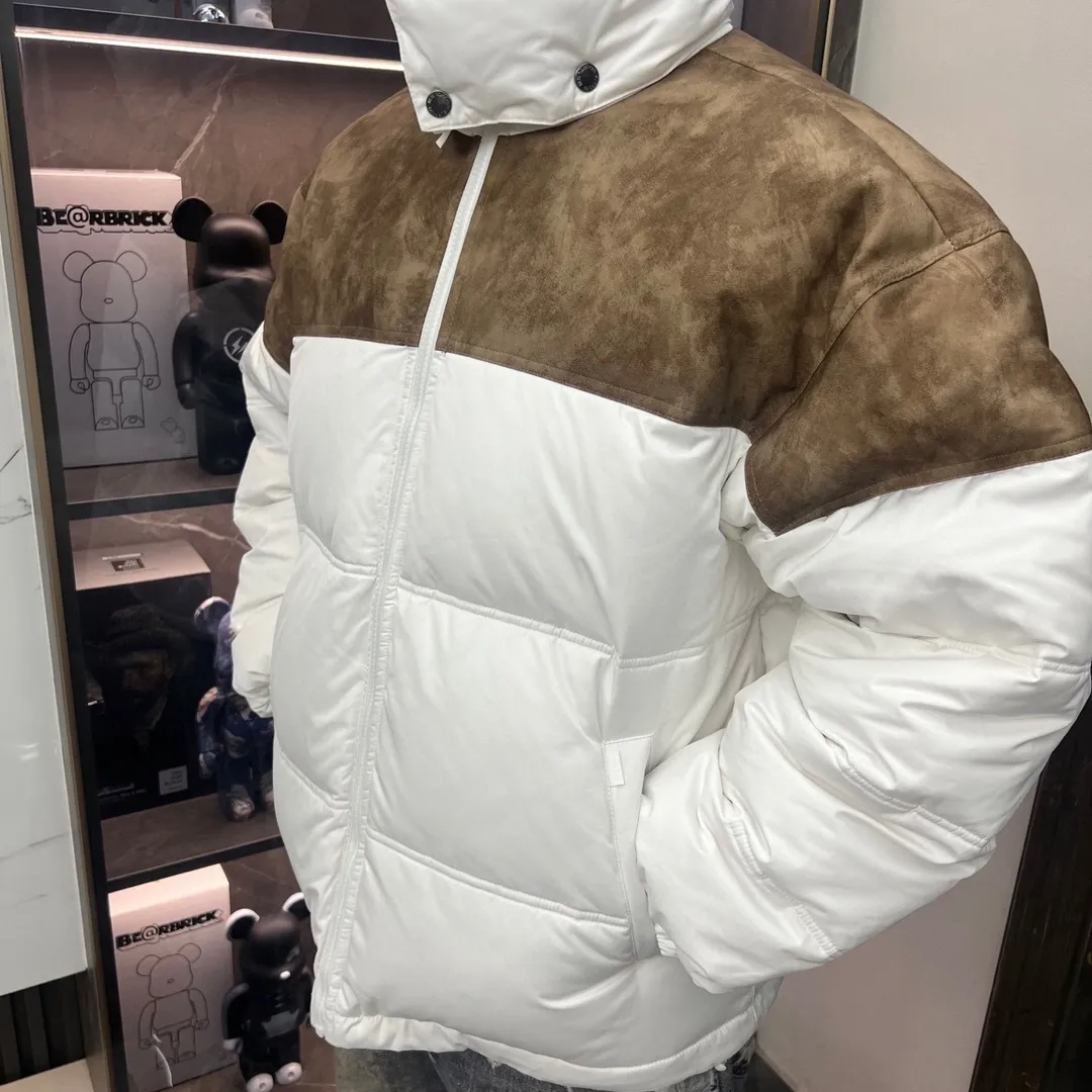 SUP Leather Yoke Puffer Jacket - SUP0117 - Image 5