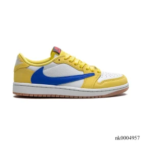 Travis Scott x AJ 1 Retro Low Canary Shoes Sneakers - nk0004957