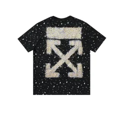 Alternative view of OW Co Virgil Abloh Graffiti Arrow Cotton T-Shirt - OW0001