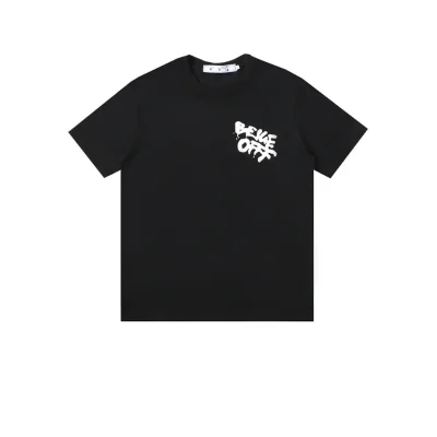 OW Logo Print Cotton T-Shirt  - OW0018