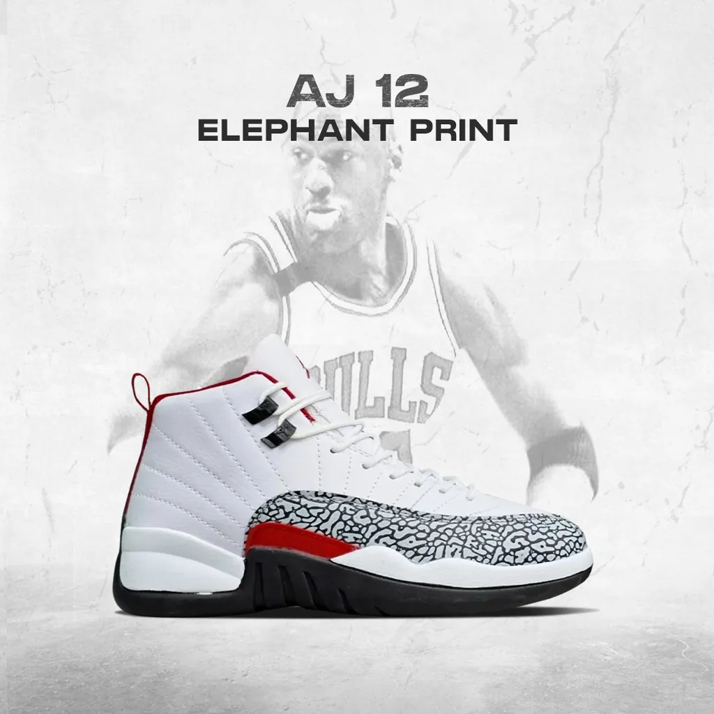 AJ 12 Elephant Print