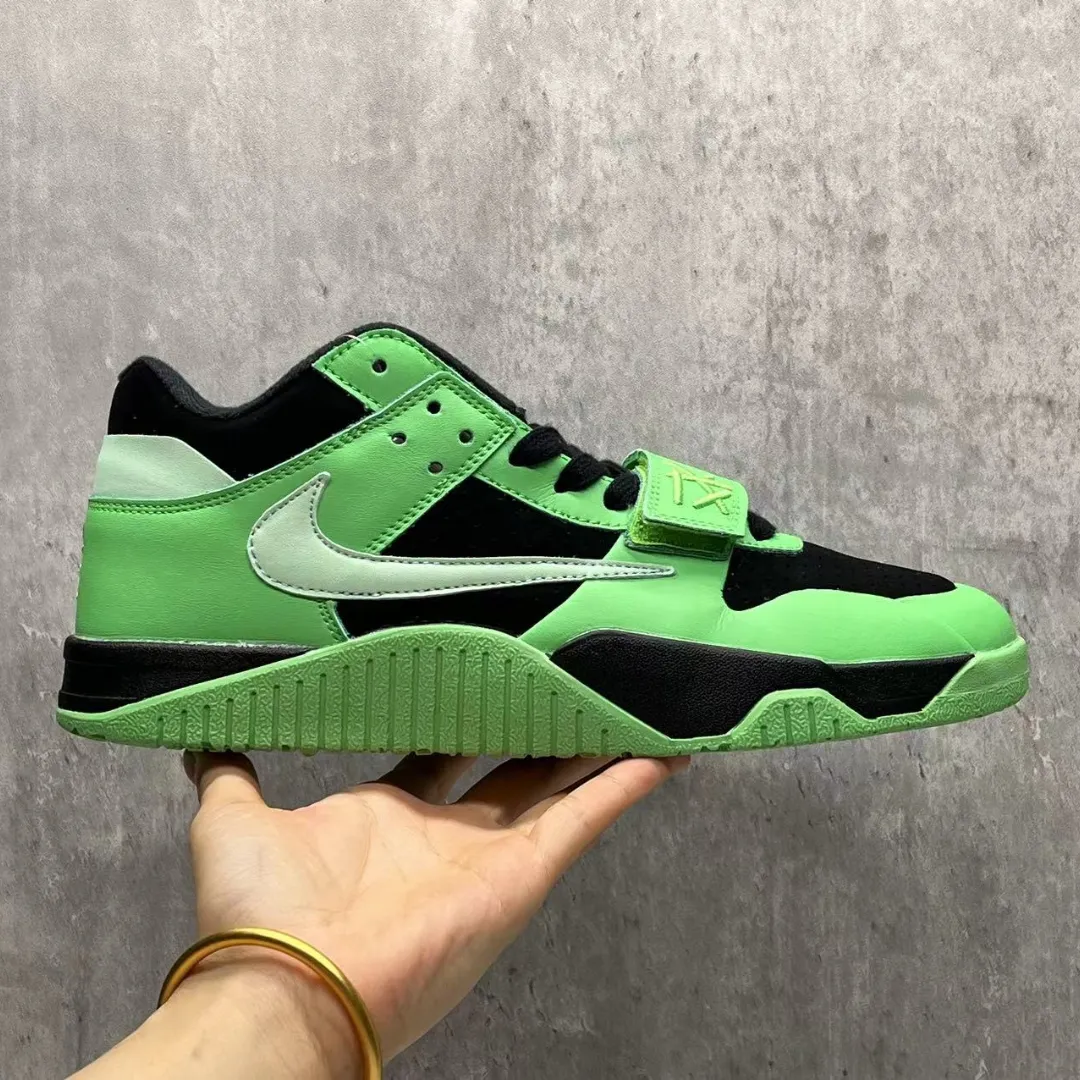 Travis Scott x Jumpman Jack Green Spark Shoes Sneakers – nk0004507 - Image 3