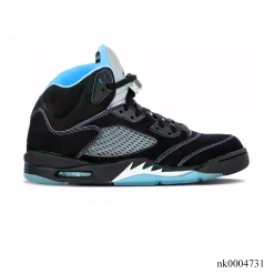 AJ 5 Black University Blue Shoes Sneakers - nk0004731