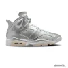 PSG x AJ 6 Metallic Silver Shoes Sneakers - nk0004782