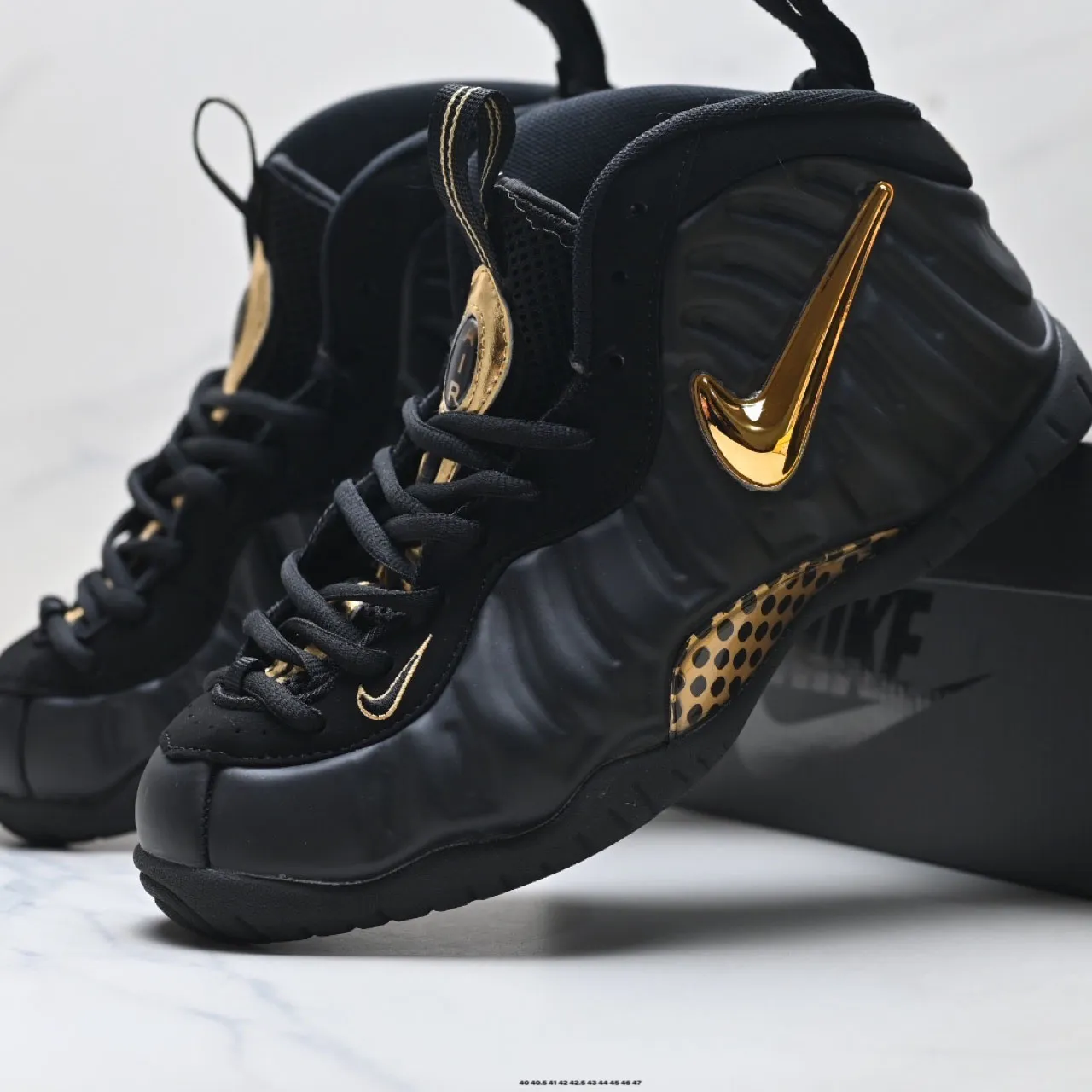 Air Foamposite Pro 'Black Metallic Gold' Shoes Sneakers – nk0004788 - Image 7