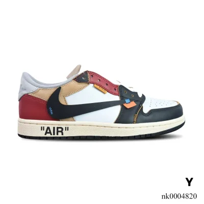 OW x AJ 1 Low OG Goat Lows Shoes Sneakers – nk0004820