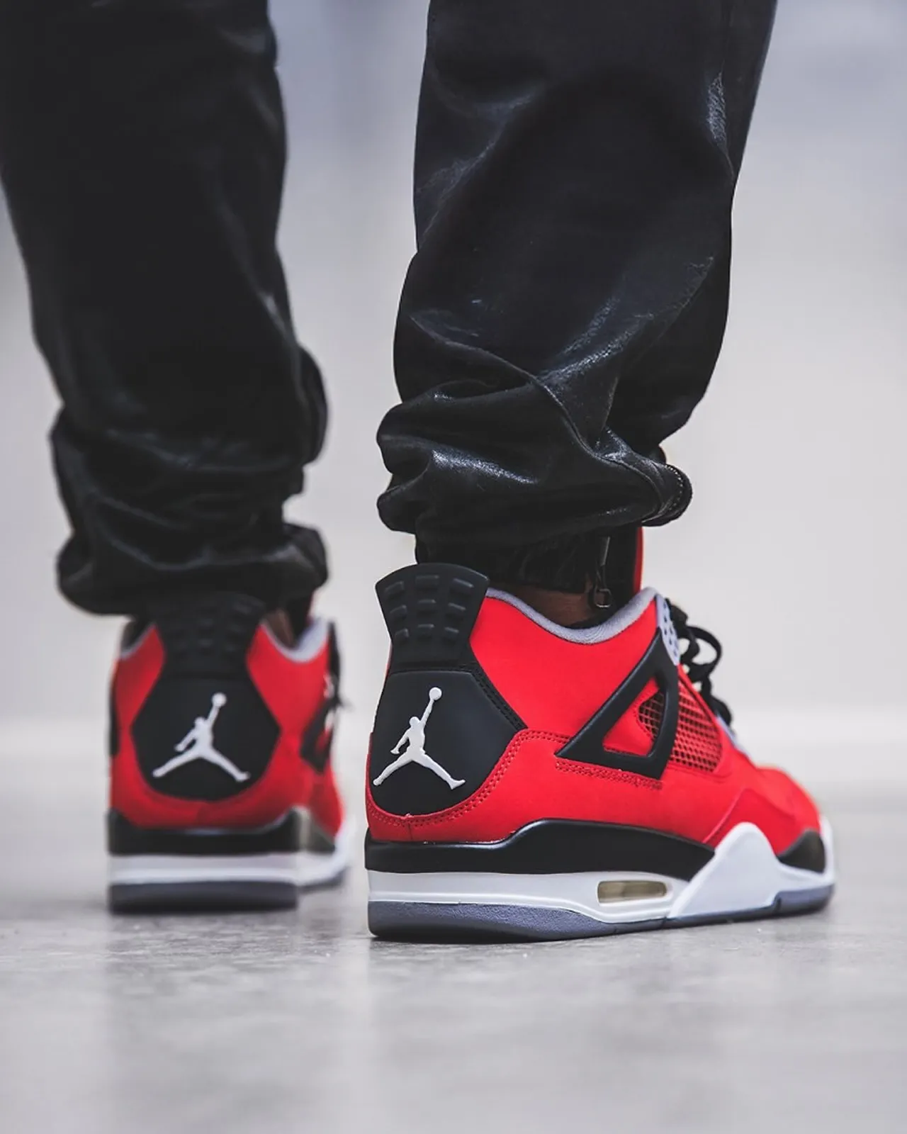 Jordan 13 Toro Bravo 2026 on feet (back view)