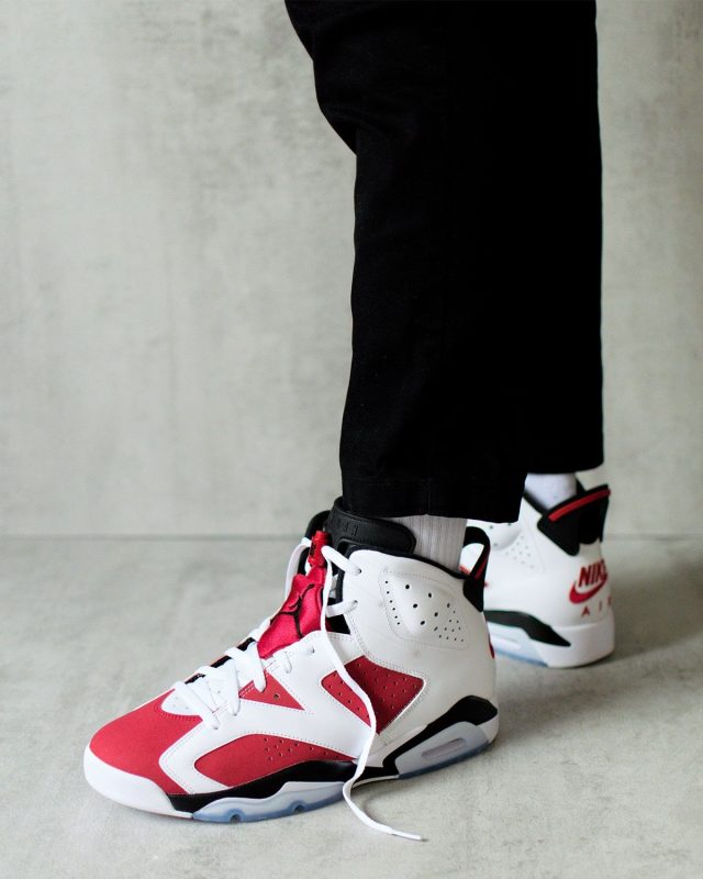 aj 6 carmine 2027 on feet