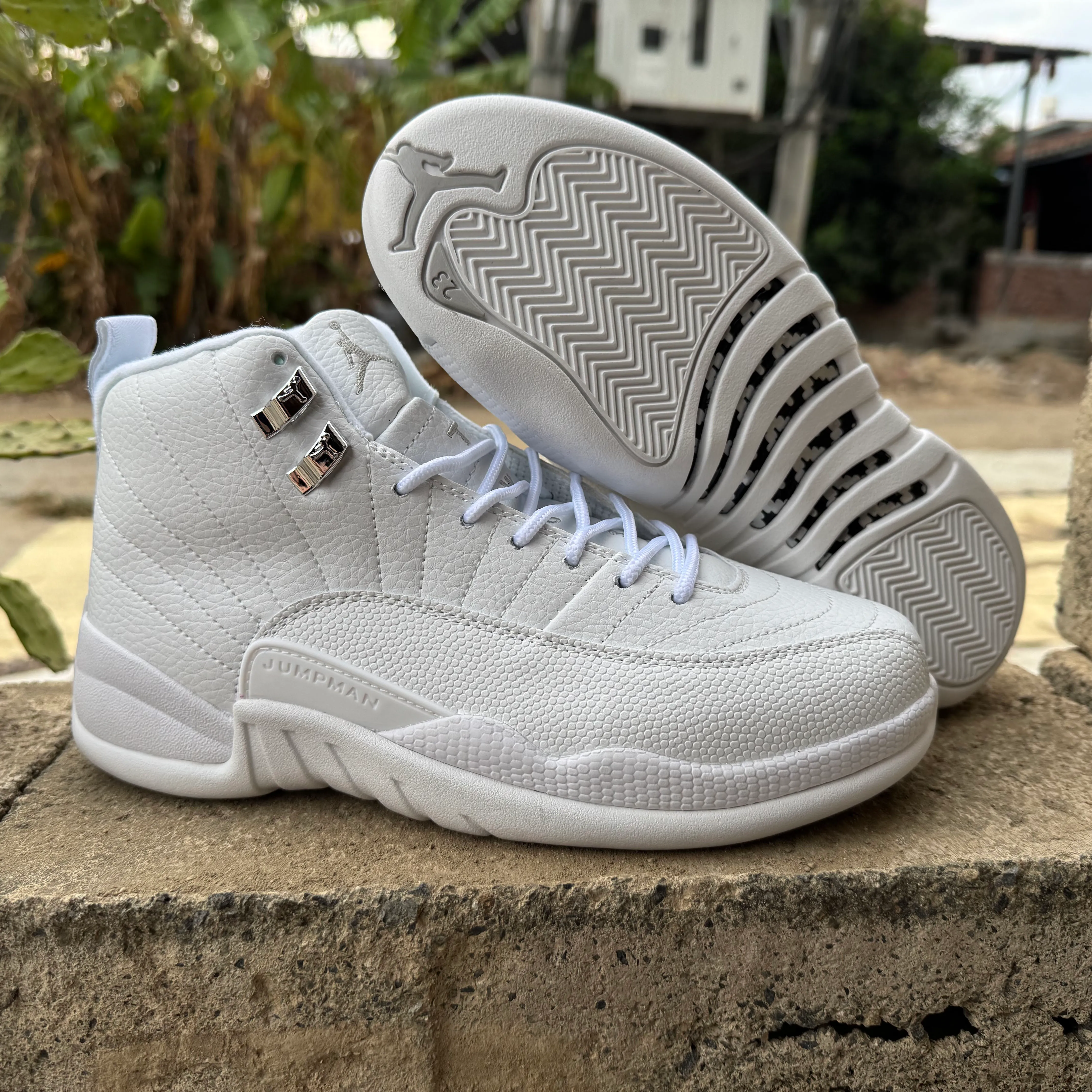 AJ 12 Retro All White Shoes Sneakers - nk0005257 - Image 3
