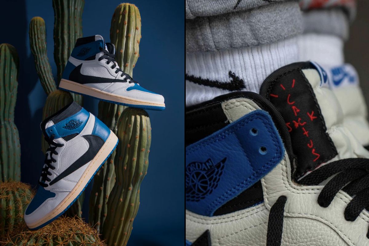 Travis Scott x Fragment x AJ 1 High “Military Blue”