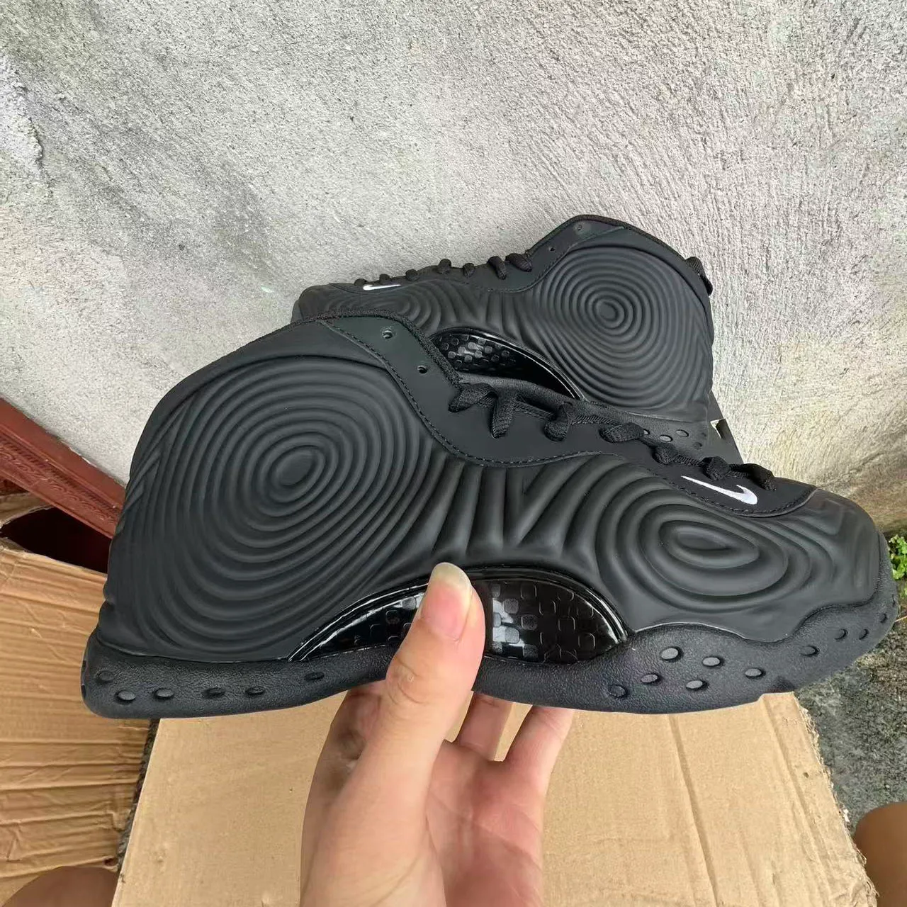 Air Foamposite One Comme des Garcons Homme Plus Black Shoes Sneakers - nk0005285 - Image 9