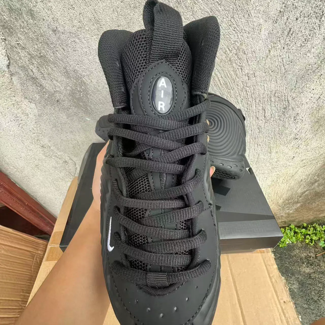 Air Foamposite One Comme des Garcons Homme Plus Black Shoes Sneakers - nk0005285 - Image 5
