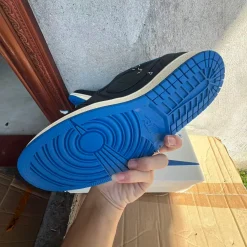 Fragment x Travis Scott x AJ 1 Low 3.0 "Black and White Blue" Shoes Sneakers – nk0005308 - Image 8