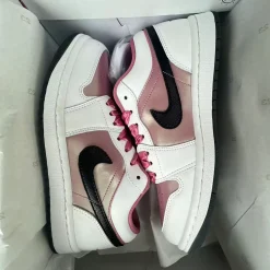 AJ 1 Low SE White Black Desert Berry Shoes Sneakers – nk0005310 - Image 4
