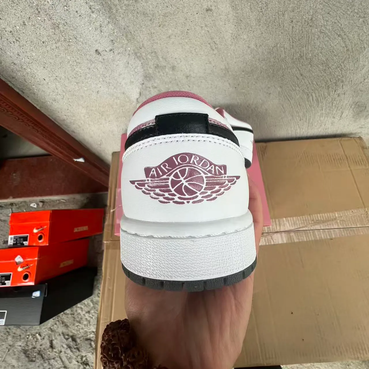 AJ 1 Low SE White Black Desert Berry Shoes Sneakers – nk0005310 - Image 5