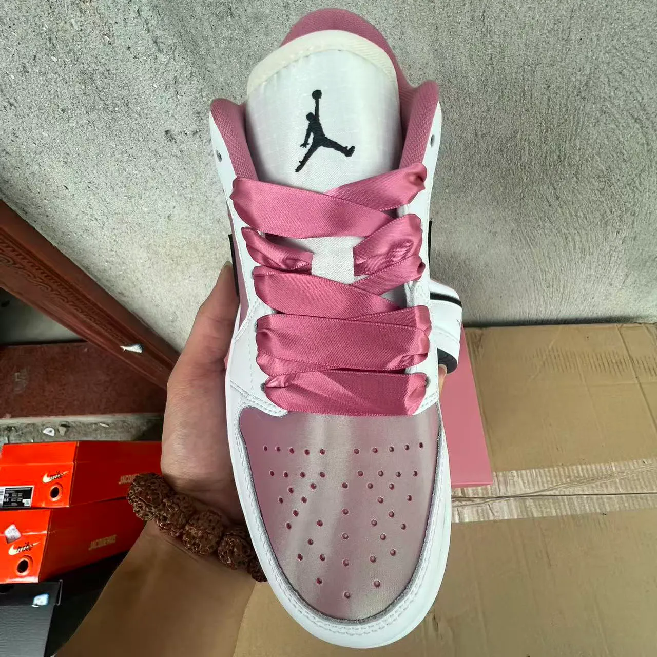 AJ 1 Low SE White Black Desert Berry Shoes Sneakers – nk0005310 - Image 10
