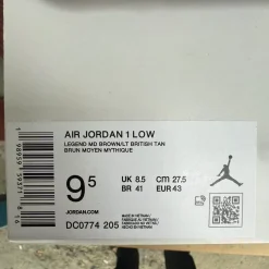 AJ 1 Low "Legend Medium Brown" Shoes Sneakers – nk0005312 - Image 11