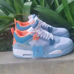 AJ 4 Blue Orange Shoes Sneakers - nk0005320 - Image 3