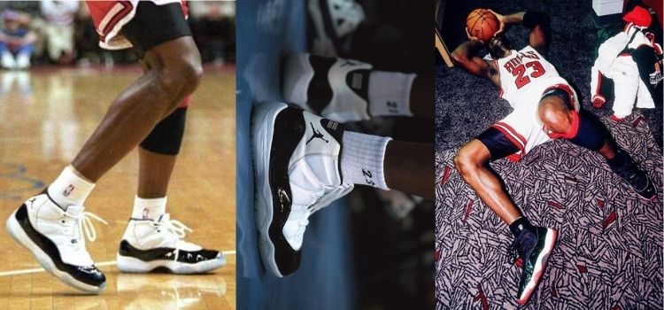 Michael Jordan wearing Air Jordan 11