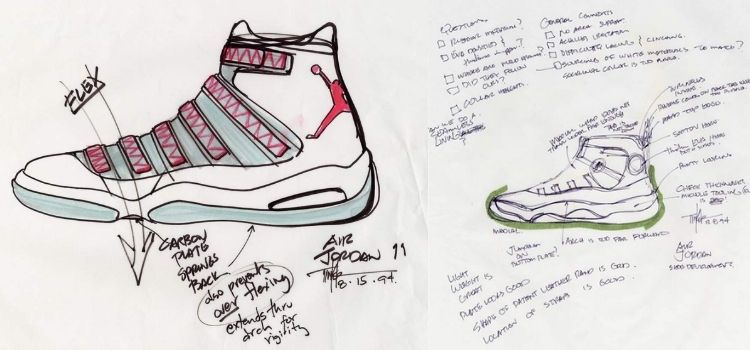 The design of the Air Jordan 11