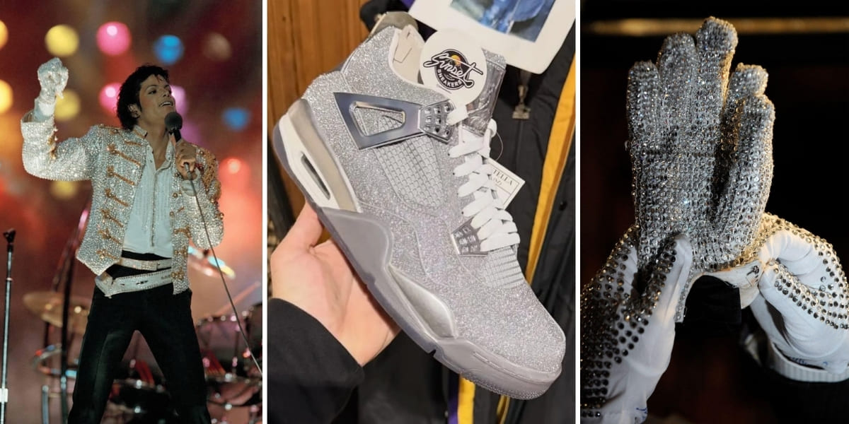 Michael Jackson-inspired Air Jordan 4 Glitter Glove sample