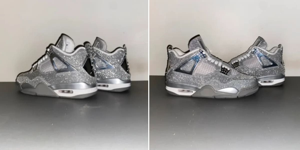 Real image of Air Jordan "Glitter Glove"