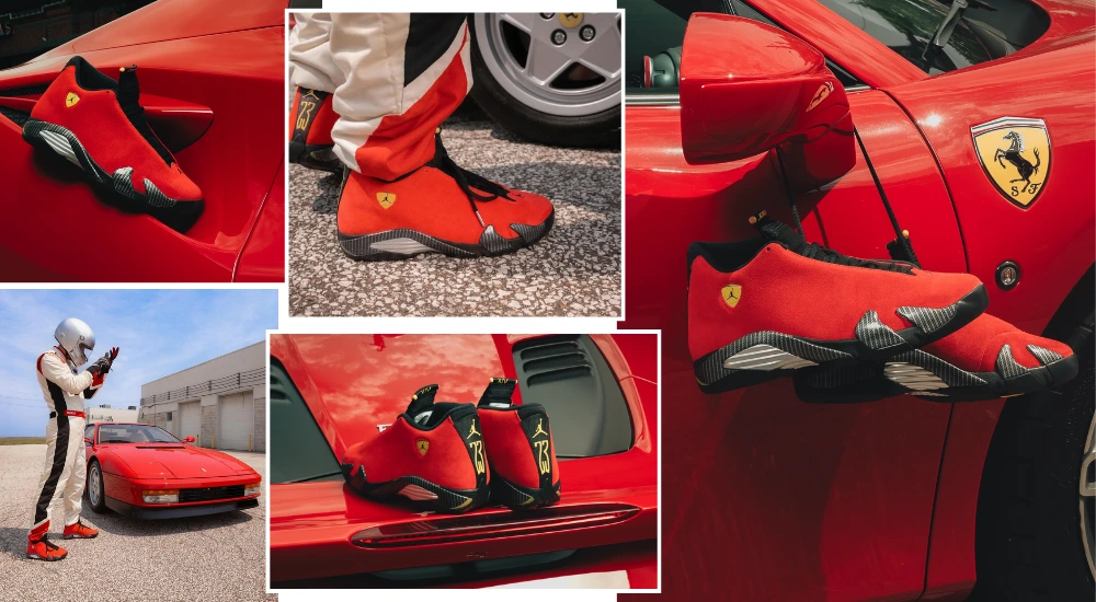 Air Jordan 14 design inspired by Michael Jordan's Ferrari 550 Maranello