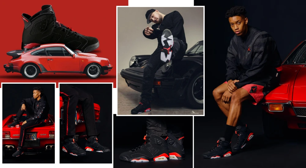 Air Jordan 6 sports car-inspired design and spoiler-style heel tab