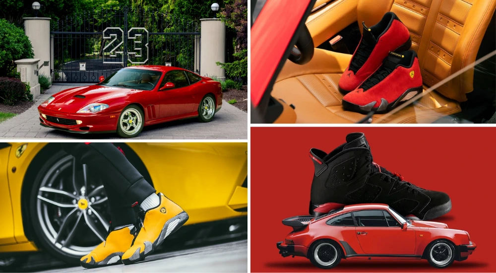 Air Jordan 6 and Air Jordan 14 car-inspired sneakers