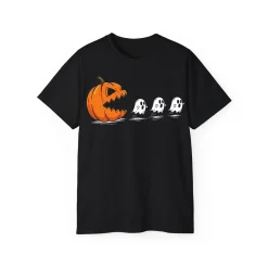 Halloween Pumpkin Chasing Ghost T-Shirt - POD0004
