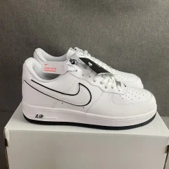 AF 1 '07 Low "White Black Outline Swoosh" Shoes Sneakers - nk0005358 - Image 6