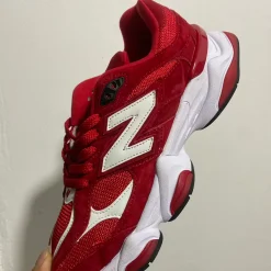 NB 9060 Crimson Red White Shoes Sneakers - nk0005370 - Image 5