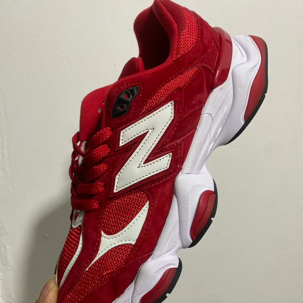 NB 9060 Crimson Red White Shoes Sneakers - nk0005370 - Image 5