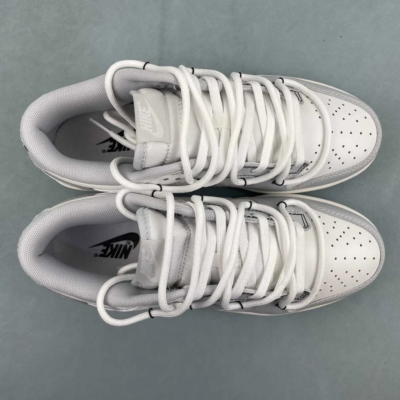 Dunk Low "White/Grey Fog" Shoes Sneakers - nk0005384 - Image 14