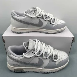Dunk Low "White/Grey Fog" Shoes Sneakers - nk0005384 - Image 4